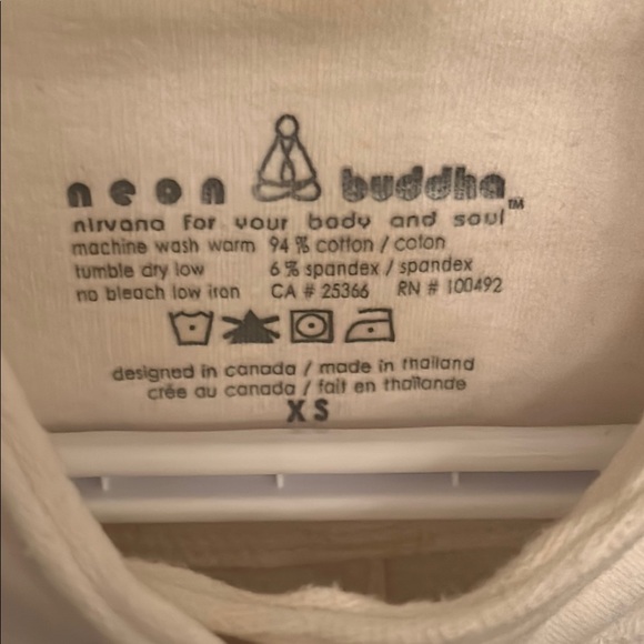 Neon Buddha White designed in Canada 🇨🇦 Jacket with sparkly buttons, XS - Picture 2 of 6